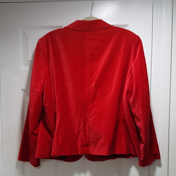 Briggs New York Red Velvet Jacket 2X, Gently Preloved - Picture 2 of 4